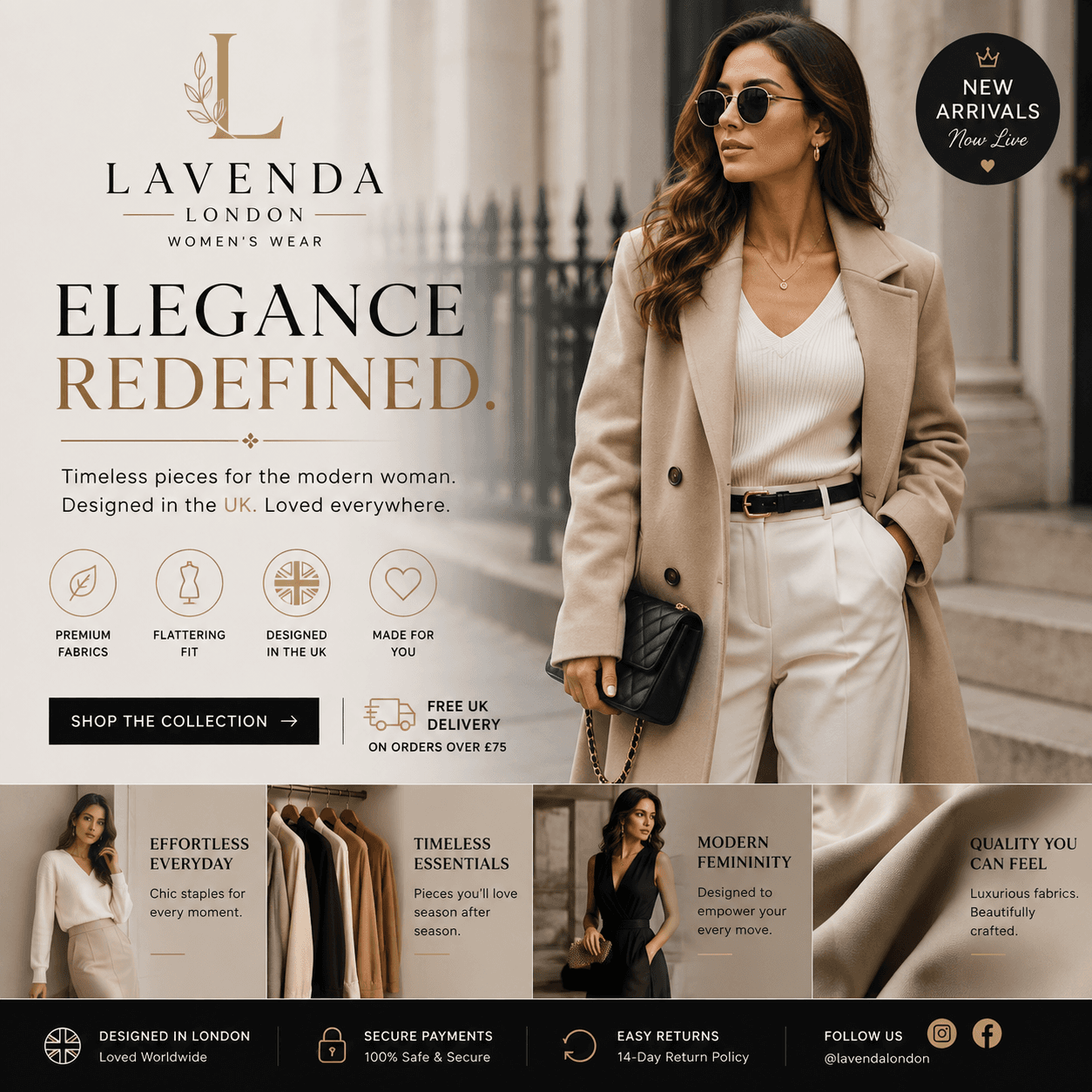 Women's fashion social campaign creative