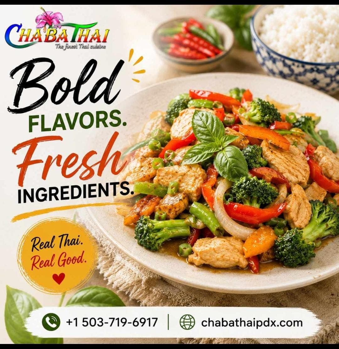 Thai restaurant fresh-ingredients social content