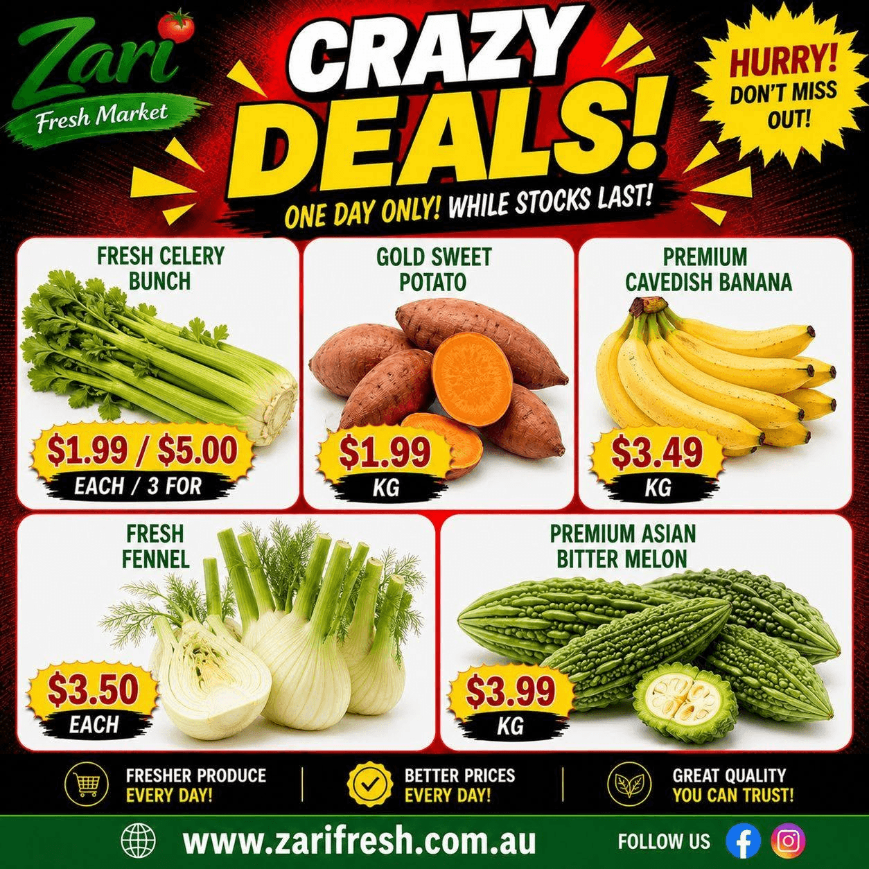 Fresh market retail promotional creative